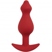 Анальная пробка для ношения «Libra М», цвет бордовый, Le Frivole Costumes 06153 M, из материала Силикон, длина 11.3 см.