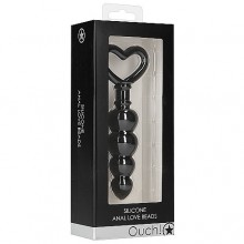 Анальная елочка «Anal Love Beads», цвет черный, Shots Media OU501BLK, коллекция SONO, длина 15.3 см.