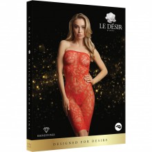 Красное мини платье без бретелек со стразами «Star Rhinestone», размер S/L, Shots DCH003REDOS, коллекция Le Desir
