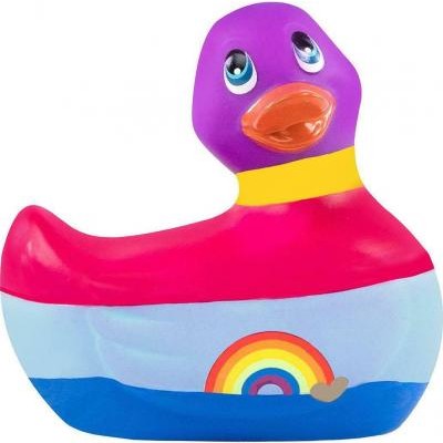 Вибратор-уточка «Big Teaze Toys I Rub My Duckie 2.0», разноцветный, Big Teaze Toys E29009, из материала ПВХ, длина 7.5 см.