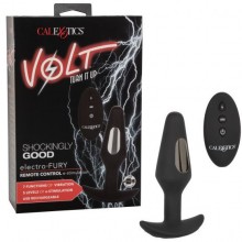 Перезаряжаемая анальная пробка с электростимуляцией «Volt Electro-Fury», черная, California Exotic Novelties SE-4310-30-3, длина 12.75 см.