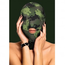 Маска-шлем «Army Theme» с отверстием для рта, Shots OU552GRN, бренд Shots Media, из материала Спандекс, длина 32.5 см.