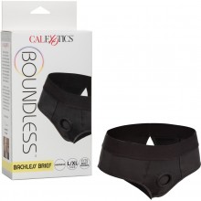 Трусы для страпона с доступом «BACKLESS BRIEF HARNESS» размер L/XL, цвет черный, California Exotic Novelties SE-2701-10-3, бренд CalExotics