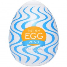 Мастурбатор-яйцо из новой коллекции «Tenga Wonder Wind», KAZ970858, из материала TPE, цвет Белый, длина 6.1 см.