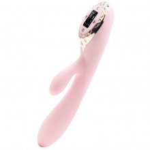 Вибромассажер-кролик с функцией расширения головки «A-King», цвет розовый, Kiss Toy KST-031-pnk, длина 22.6 см.
