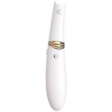 Вибромассажер с мембранным стимулятором «Miiss Cc», цвет белый, Kiss Toy KST-012-wht, длина 18.5 см.