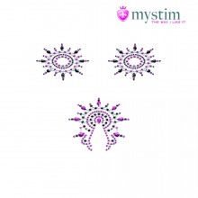 Стикер «Crystal Stiker» черный и розовый в наборе 3 шт, Mystim 46655, бренд Mystim GmbH