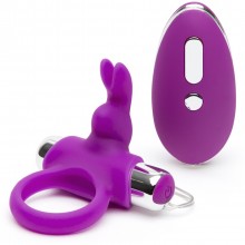 Виброкольцо с пультом ДУ «Remote Control Cock Ring » цвет фиолетовый, Happy Rabbit 75087, из материала Силикон, диаметр 3.2 см.