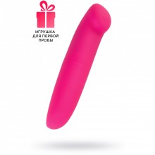 Вибратор с плоским кончиком, цвет розовый, Штучки-дрючки 690019, из материала Пластик АБС, длина 12.5 см.