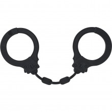 Безопасные силиконовые наручники черного цвета «Party Hard Suppression», Lola Games 1167-01lola, длина 30 см.