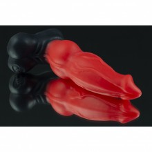 Фэнтезийный фаллоимитатор «Дог mini», цвет красный, Erasexa zoo135, из материала Силикон, длина 18 см.
