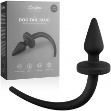 Небольшая пробка с хвостом собаки «Dog Tail Plug Pointy», EasyToys ET322BLK, бренд EDC Collections, длина 26 см.