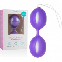 Шарики для тренировок «Wiggle Duo Kegel Ball», EDC Collections ET468PUR, из материала Силикон, цвет Фиолетовый, длина 19 см.
