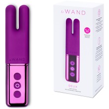 Двухмоторный мини-вибратор «Le Wand Deux» вишневый, Le Wand LW-014-CHR, из материала Силикон, цвет Фиолетовый, длина 11.6 см.