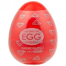 Мастурбатор-яйцо «OYO Rainbow Red», цвет красный, OYO OYO-REG02, из материала TPE, длина 6.5 см.