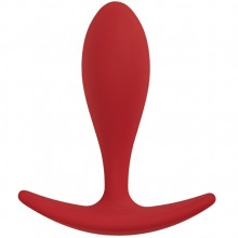 Анальная пробка «Lito» с ограничителем, размер S, цвет бордовый, Le Frivole Costumes 06133 S, цвет Красный, длина 7.3 см.