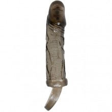 Насадка-удлинитель для пениса «Carson» с вибрацией, Baile BI-26210A-0801, длина 13.5 см., со скидкой