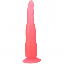 Фаллоимитатор гелевый на присоске, розовый, Биоклон LoveToy 215100, бренд LoveToy А-Полимер, длина 18.5 см.