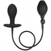 Расширяющаяся анальная пробка с грушей «Weighted Silicone Inflatable Plug Large», цвет черный, California Exotic Novelties SE-0429-15-3, бренд CalExotics, из материала Силикон, длина 8.25 см.