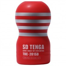 Мастурбатор «SD Original Vacuum Cup», цвет красный, Tenga TOC-201SD, из материала TPE, длина 12 см.