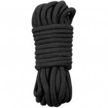 Хлопковая веревка для любовных игр, черная, 10 метров, LoveToy FT-001A-03, из материала Хлопок, цвет Черный, длина 10 см.