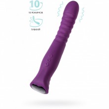Гибкий ребристый вибратор «LUPIN», материал силикон, цвет фиолетовый, ToyFa 457711, коллекция Flovetta, длина 22 см.