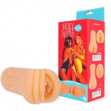 Телесный мастурбатор-вагина со складками на входе, Bior Toys SF-70269, из материала TPR, коллекция Sexy Girl Friend