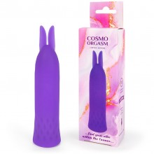 Фиолетовый вибростимулятор в форме зайчика «Cosmo Orgasm», Bior Toys csm-23159, из материала Силикон, длина 10.5 см.