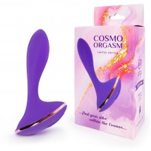 Фиолетовый вибростимулятор точки G «Cosmo Orgasm» с широким основанием, 15.5 см,, из материала Силикон, длина 15.5 см.