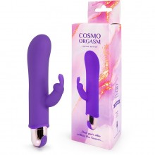Фиолетовый мини-вибратор «Cosmo Orgasm»с клиторальным зайчиком для двойного наслаждения, 10 режимов вибрации, Bior Toys csm-23167, из материала Силикон, длина 14 см.