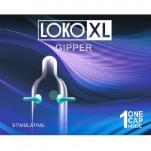 Стимулирующая насадка «Loko XL Gipper» с возбуждающим эффектом, упаковка 1 шт, СК-Визит Ситабелла 1450, из материала Латекс, цвет Прозрачный, длина 19.5 см.