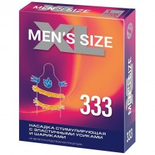 Одноразовая стимулирующая насадка «Men Size XL 333» с эластичными усиками, Sitabella 1445, бренд СК-Визит, из материала Латекс