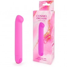 Розовый вибромассажер «Cosmo orgasm» с утолщенным кончиком для стимуляции точки G, 10 режимов вибрации, Bior toys csm-23171, из материала Силикон, длина 13 см.