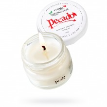 Массажная свеча «Coconut Cream», 30 мл, Pecado BDSM 12045-03, из материала Воск, цвет Белый, длина 4 см.