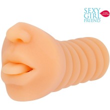 Чувственный ротик-мастурбатор для мужчин «Sexy Girl Friend», Bior Toys sf-70271, из материала TPR, цвет Телесный