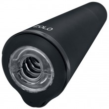 Вибрирующий смарт-мастурбатор «Stealth», цвет черный, ZOLO-6021, из материала TPR, длина 22 см.