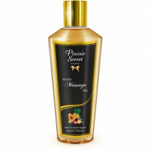 Сухое массажное масло с ароматом экзотических фруктов «Huile Massage Oil Exotic Fruit», объем 30мл, Plaisir Secret 826076Fruit, 30 мл.