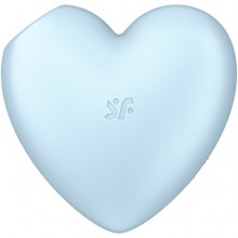 Вакуумный клиторальный стимулятор «Cutie Heart», цвет голубой, Satisfyer J2018-276-2, из материала Силикон