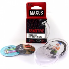 Ультратонкие презервативы «Maxus Air Sensitive №3», 00-00000780, из материала Латекс