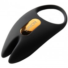Эрекционное кольцо «Winni 2» с вибрацией и пультом ДУ, цвет черный, Swakom SJ007A, бренд Svakom, из материала Силикон, длина 9.3 см.