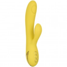 Женский вагинальный вибромассажер-кролик с пульсацией «California Dreaming San Diego Seduction» с клиторальной стимуляцией, цвет желтый, CalExotics SE-4351-05-3, бренд California Exotic Novelties, длина 21 см.