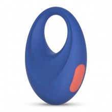 Кольцо эрекционное «Casual Date Cock Ring», 10 режимов, FeelzToys FLZ-E32474, из материала Силикон, цвет Синий, длина 7.8 см.