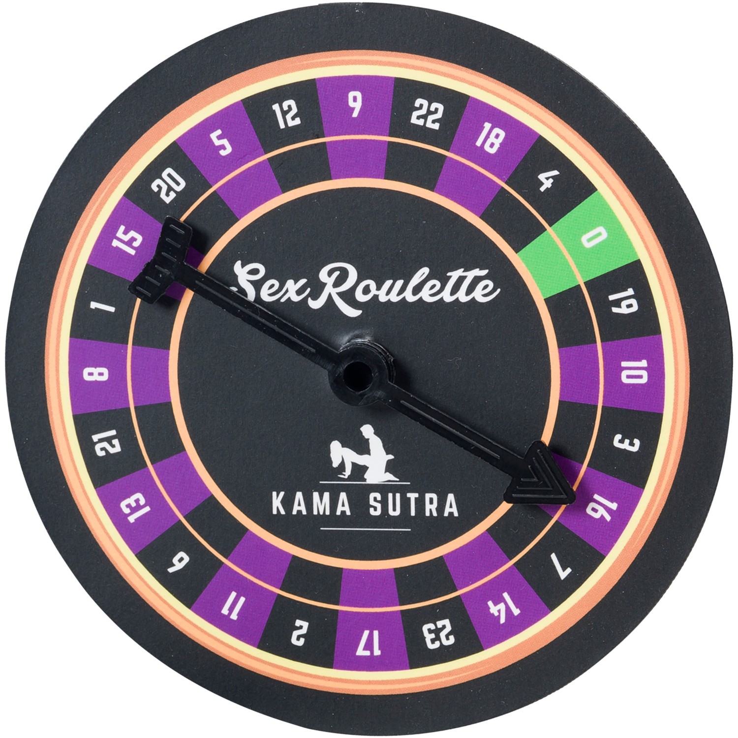 Настольная игра рулетка «Sex Roulette Kamasutra», Tease&Please TSPS-E29278, из материала Бумага, цвет Мульти, длина 12 см.