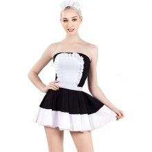 Корсет и ободок для костюма «Горничная», цвет белый, размер 44, Pecado BDSM 11003-02, из материала Полиэстер, 44 размер