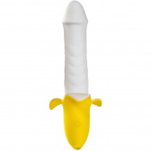 Мощный пульсатор в форме банана «Banana Pulsator», общая длина 19.5 см, Vupi Dupi Devi VD-101, из материала Силикон, цвет Желтый, длина 19.5 см.