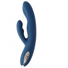 Синий вибратор-кролик «Aylin» с пульсирующей головкой, цвет синий, Svakom S106, длина 21.5 см., со скидкой