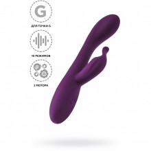 Вибратор для точки G с клиторальной стимуляцией «G-Spotter», цвет фиолетовый, ToyFa 592004, длина 19.5 см.