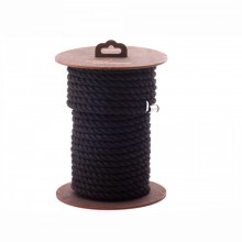 Хлопковая веревка для шибари на катушке, черная, 10 м, Crazy handmade сн-5302, 10 м.
