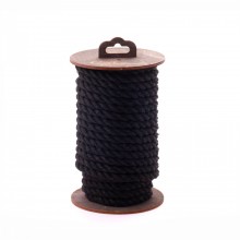 Черная веревка из хлопка для шибари, на катушке, 20 м, Crazy Handmade СН-5402, из материала Хлопок, цвет Черный, 20 м.