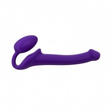 Безремневой страпон «Semi-Realistic Bendable Violet S», цвет фиолетовый, Strap-On-Me 6013212, из материала Силикон, длина 24 см.